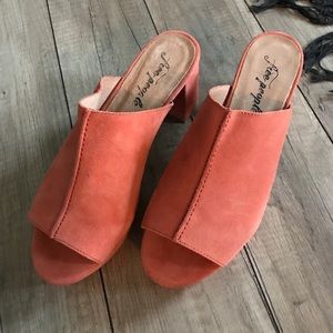 Free People platform suede shoes